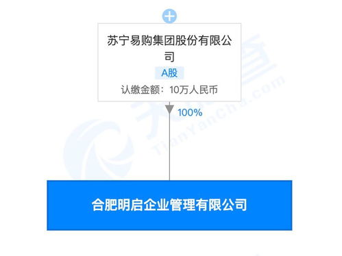 苏宁成立全资子公司合肥明启，聚焦企业管理与商务咨询